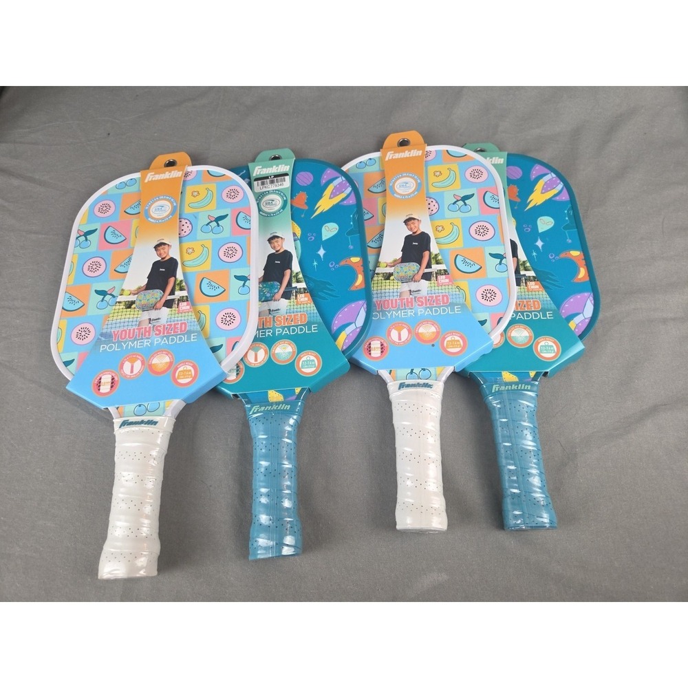 Franklin Sports Youth Paddle Graphic Polymer Fiberglass Racquet Sports Fun Lot 4